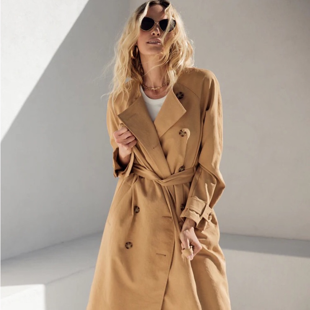 NWT | Outerknown Trench Coat in Camel